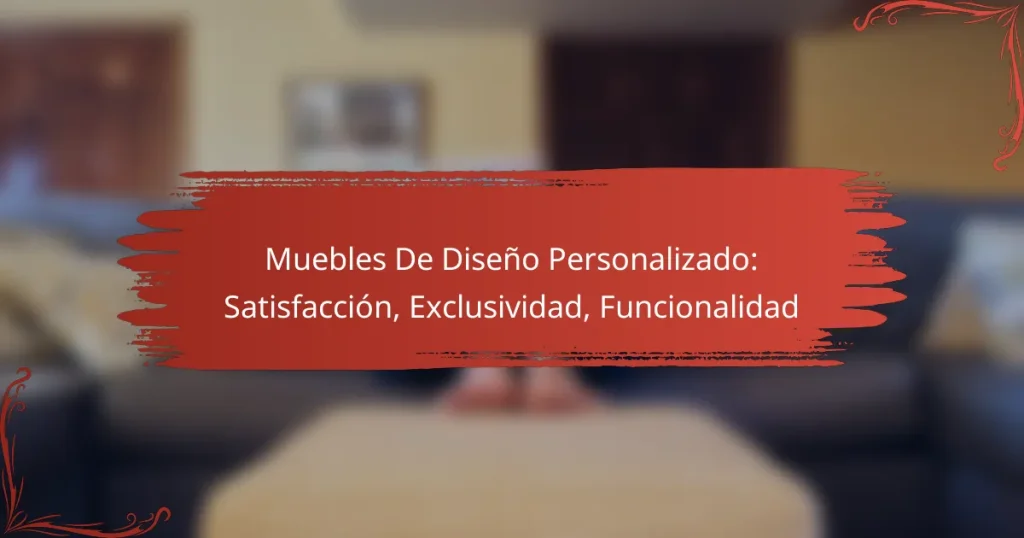 Muebles De Diseño Personalizado: Satisfacción, Exclusividad, Funcionalidad