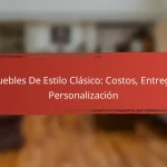 Muebles De Estilo Clásico: Costos, Entrega, Personalización