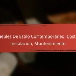 Muebles De Estilo Contemporáneo: Costos, Instalación, Mantenimiento