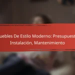 Muebles De Estilo Moderno: Presupuesto, Instalación, Mantenimiento