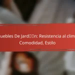 Muebles De Jardín: Resistencia al clima, Comodidad, Estilo
