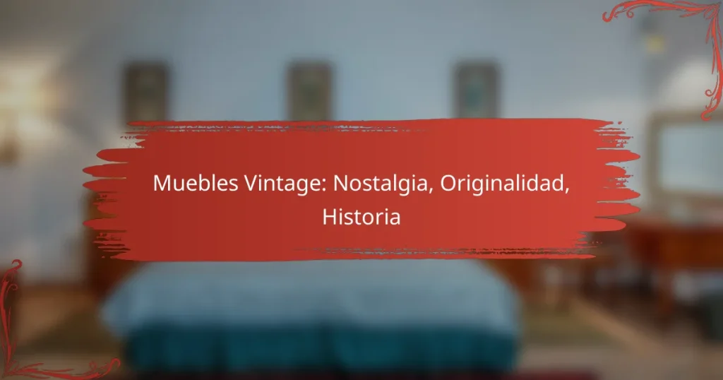 Muebles Vintage: Nostalgia, Originalidad, Historia